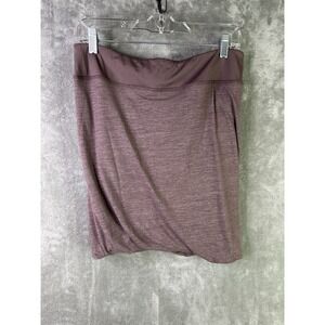 Athleta Skirt Womens Medium Purple Wine Heathered Twist‎ Knit Wrap Short